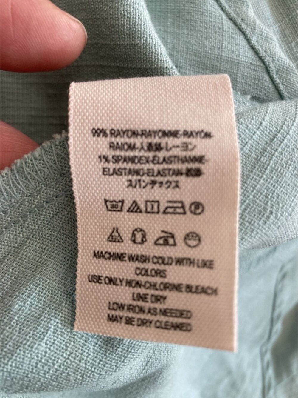 Free People Seafoam Green Boho-Chic Long Sleeve Tunic Dress Rayon Blend Size S - Picture 5 of 6